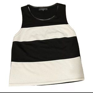 Sanctuary Women's White Striped Tank Top Small